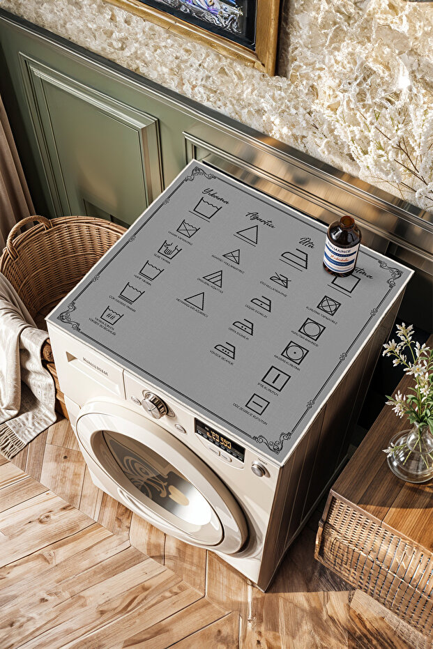 Wasserdichte Waschmaschinenmatte Deluxe, Rutschfest, Grau – Refreshing Wash