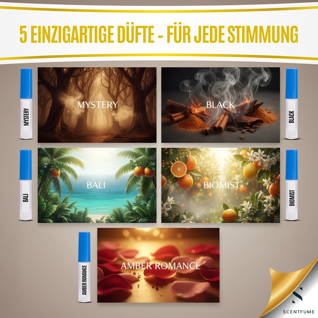 Scentfume Fragrance Oil Discovery Set -2Ml -5 pieces-Total 10 ml