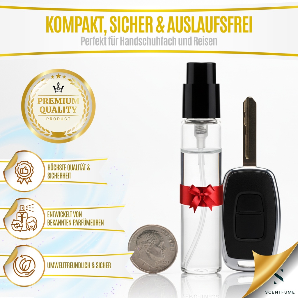 Scentfume Reed Diffuser Set 5x2ml Mystery, Bali, Amber Romance, Black, Biomist