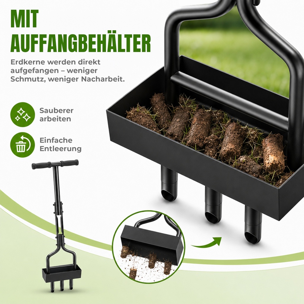 Kedoxi Manuell Rasenlüfter 3 Zinken, 38In Aerifizierer für Garten&Hof