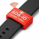 SOS-ID Armbandschlaufe. Innovativ und angenehm zu tragen. Rot