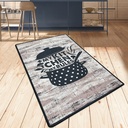 miqna Küchenteppich Grau Weiß Schwarz, rutschfest – Design My Kitchen My Rules