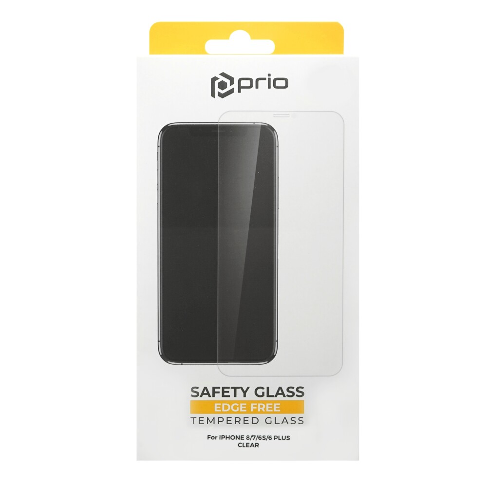 prio Tempered Glass Screen Protector for iPhone 8/7/6S/6 Plus clear