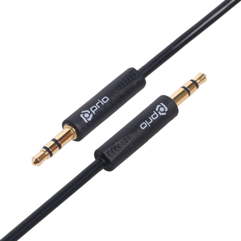 prio High-End 3.5mm Jack to 3.5mm Jack Audio Cable 1.2m - Black