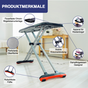 Bügelbrett 46x127 cm, höhenverstellbar, rutschfest, für Dampfbügelstation, Ironing Board