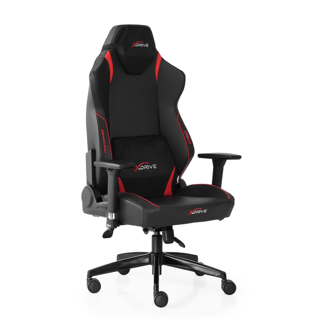 XDRIVE Anka Ergonomischer Gaming-Stuhl für Profis – Verstellbar und Komfortabel Red/Black Leather