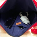 Kulturtasche Damen, Kosmetiktasche Rot, Etnisches Muster, 32x24 cm