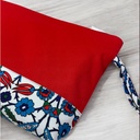 Kulturtasche Damen, Kosmetiktasche Rot, Etnisches Muster, 32x24 cm