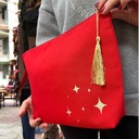 Kulturtasche Damen, Kosmetiktasche Rot, 32x24 cm 