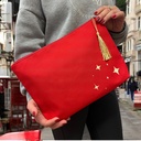 Kulturtasche Damen, Kosmetiktasche Rot, 32x24 cm 