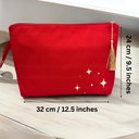 Kulturtasche Damen, Kosmetiktasche Rot, 32x24 cm 