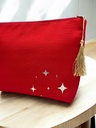Kulturtasche Damen, Kosmetiktasche Rot, 32x24 cm 
