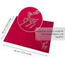 Tischsets Weihnachten, 4er Set Rot Gold Rentier-Stickerei, Abwaschbar 45x35 cm