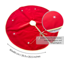 Weihnachtsbaumrock Rund Rot-Gold mit Schneeflocken-Motiv, 90 cm Weihnachtsdeko