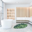 Miqna 2-tlg. rutschfeste Badteppich Set, waschbar (60x100 & 50x60 cm)