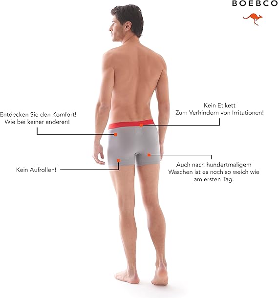 BOEBCO Premium Boxershorts Herren 4er Pack I Modal & Bio-Baumwolle IAtmungsaktiv
