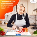 Decovetro Schneidebrett Glas |40x30cm | Glass Cutting Board | Leicht zu reinigen