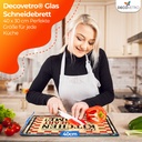 Decovetro Schneidebrett Glas |40x30cm | Glass Cutting Board | Leicht zu reinigen