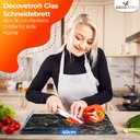 Decovetro Schneidebrett Glas |40x30cm | Glass Cutting Board | Leicht zu reinigen
