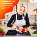 Decovetro Schneidebrett Glas |40x30cm | Glass Cutting Board | Leicht zu reinigen