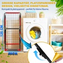 Devecioğlu Wäscheständer 20m Kapazität, Ausziehbar, Platzsparend, Schwarz