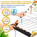 Devecioğlu Wäscheständer 22m Kapazität, Ausziehbar, Platzsparend, Aluminium