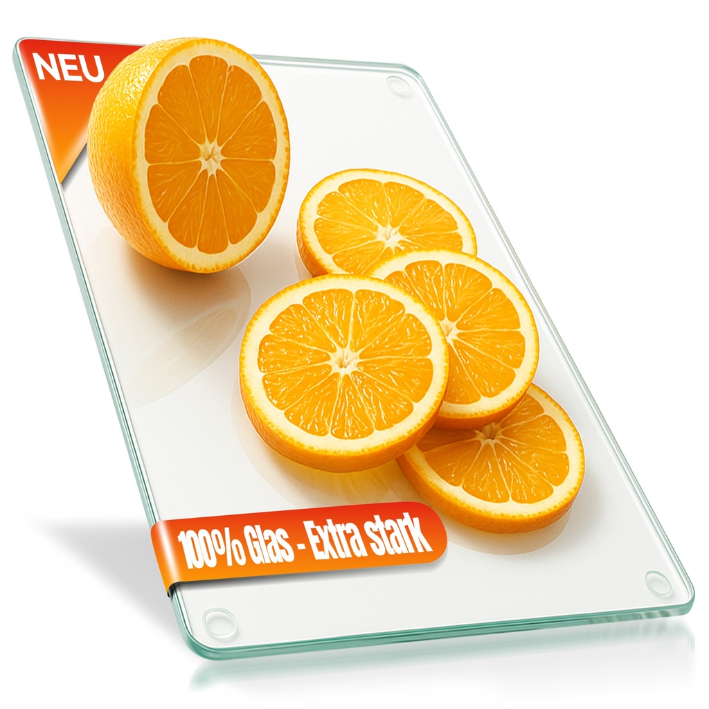 Decovetro Schneidebrett Glas |40x30cm | Glass Cutting Board | Leicht zu reinigen