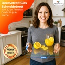 Decovetro Schneidebrett Glas |40x30cm | Glass Cutting Board | Leicht zu reinigen