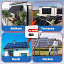 Balkonkraftwerk 800W kaufen | Plug & Play Solaranlage Balkon mit Speicher