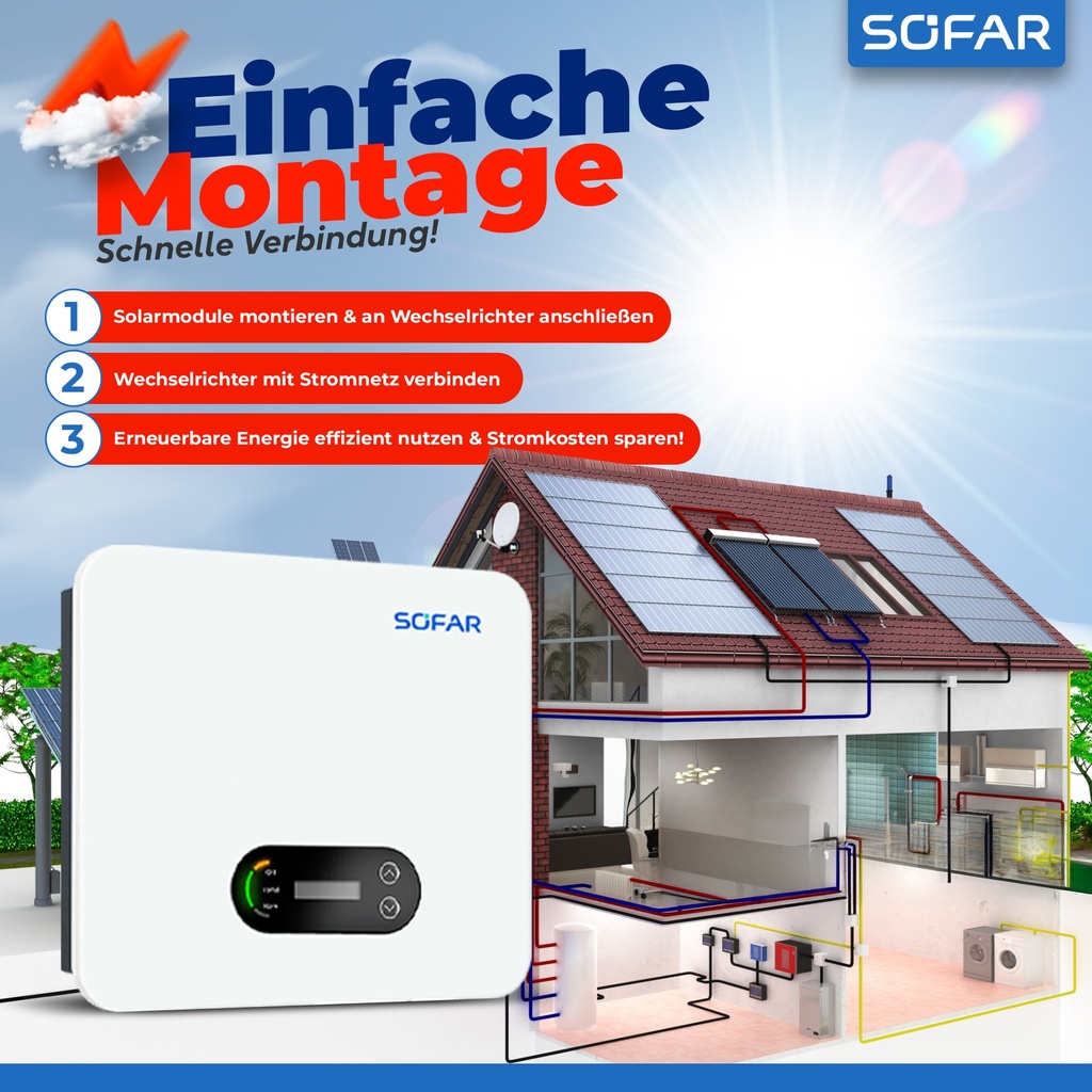Balkonkraftwerk 800W kaufen | Plug & Play Solaranlage Balkon mit Speicher