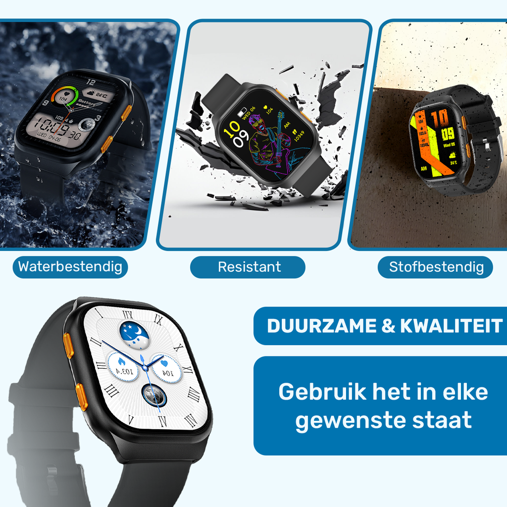 UFUZON Smartwatch Men/Women- Black 