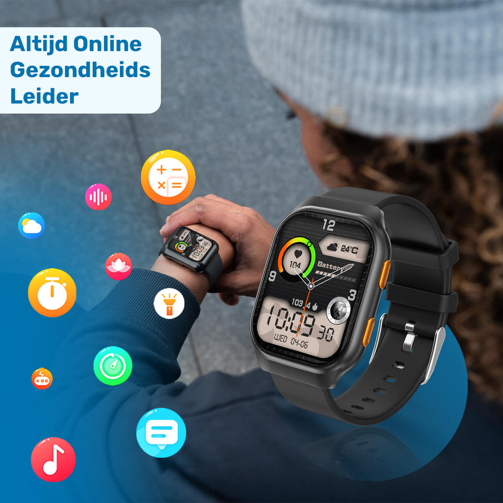 UFUZON Smartwatch Men/Women- Black 