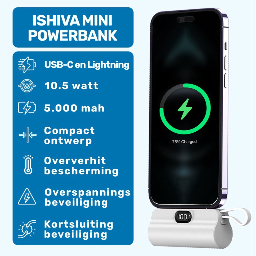 UFUZON Mini Powerbank 5k mah
