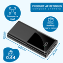 Ufuzon Power Bank 20000 mAh, PD 22,5W Schnellladen QC 3.0 USB C