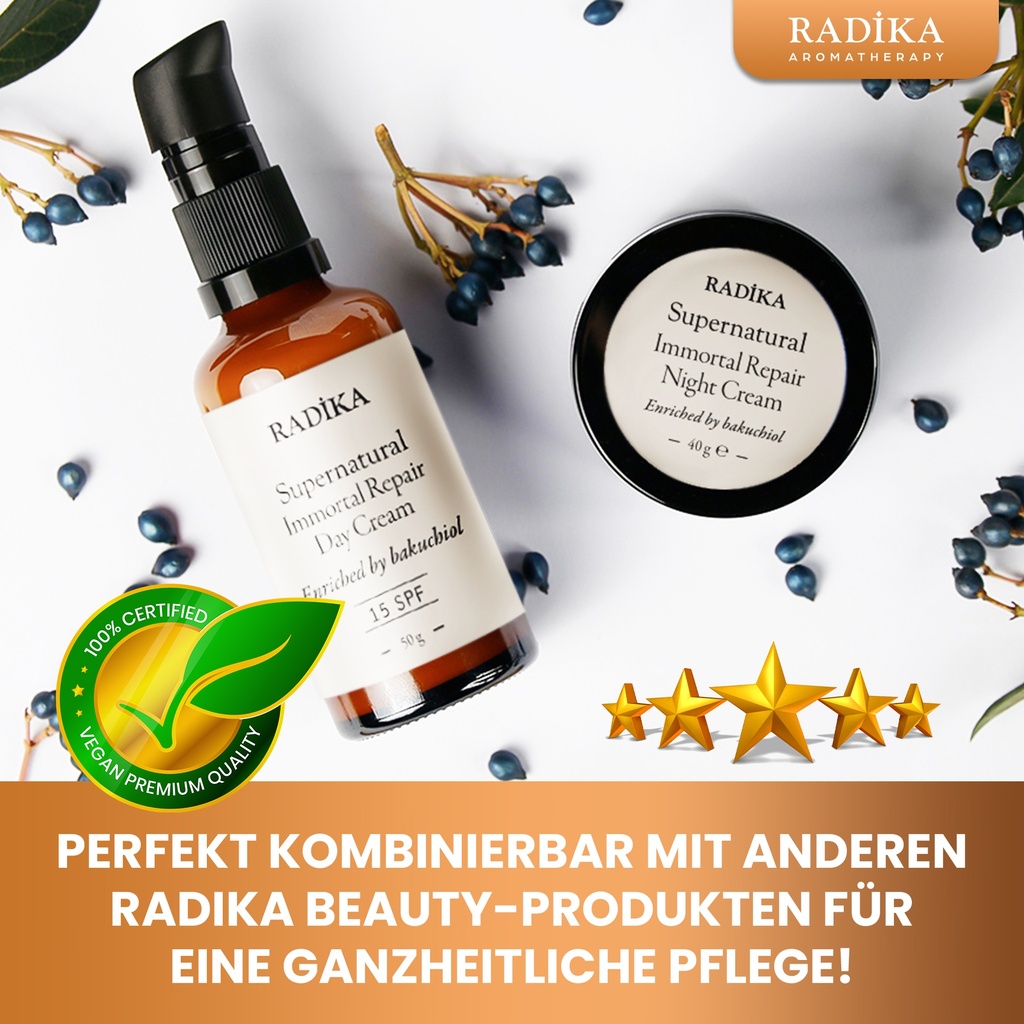 Radika Aromatherapy Natürliche Tagescreme 50 gr, BIO, Anti-Aging, 15 SPF