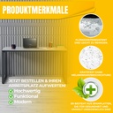 MMX METAL Schreibtisch aus Metall, Hellgrau farbene Platte und schwarzes Gestell, Computertisch, einfache Montage, 140 x 70 x 73 cm