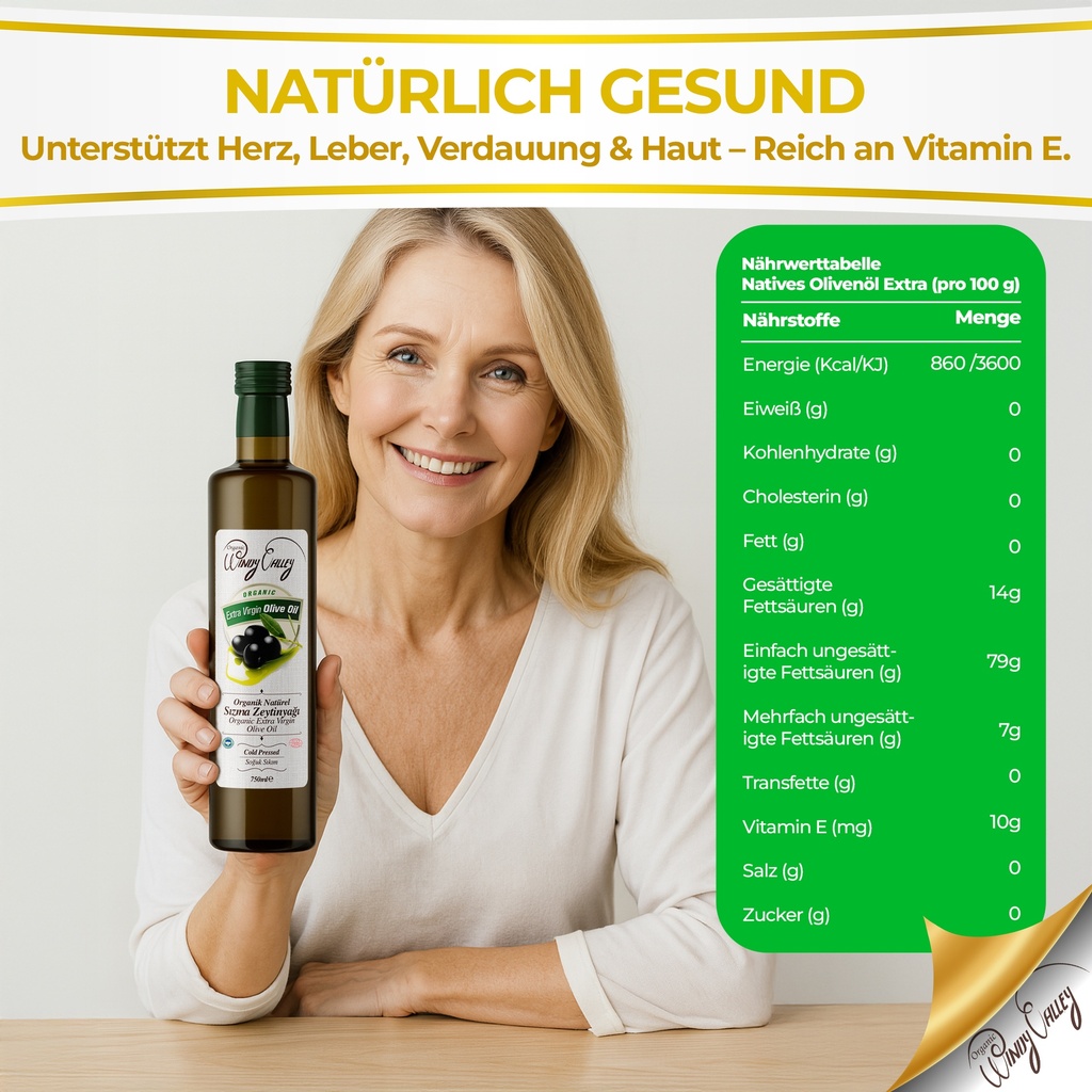 Olivenöl 750 ml | Extra nativ und Kaltgepresst | Olivenöl in Glasflasche