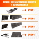 PV-UNIVERSALHALTER KOMLETTSET ZUR MONTAGE VON EINEM PV-MODUL AN GELÄENDER/WAND