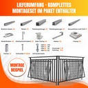 PV-UNIVERSALHALTER KOMLETTSET ZUR MONTAGE VON EINEM PV-MODUL AN GELÄENDER/WAND