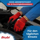 Beybi | 12 Paar Arbeitshandschuhe - Polyester, Nitril 1/2-Beschichtung