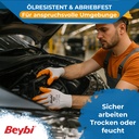 Beybi | 12 Paar Arbeitshandschuhe - Polyester, Nitrile Palm Coated, glatt