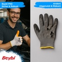 Beybi | 12 Paar Arbeitshandschuhe - Polyester, Nitrile Palm Coated, glatt