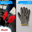 Beybi | 12 Paar Arbeitshandschuhe – Polyester, Latex-beschichtet, rutschfest