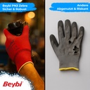 Beybi| 12 Paar Arbeitshandschuhe - Polyester, Nitrile 1/2 Coated, rutschfest