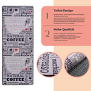 miqna Moderner Küchenteppich Gel Läufer Grau Weiß Schwarz Natural Coffee Design