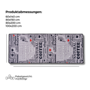 miqna Moderner Küchenteppich Gel Läufer Grau Weiß Schwarz Natural Coffee Design