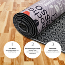 miqna Moderner Küchenteppich Gel Läufer Grau Weiß Schwarz Natural Coffee Design