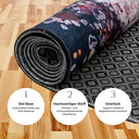 miqna Rutschfester Waschbarer Küchenteppich Schwarz – Küchenläufer & Matte