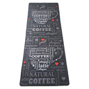 miqna Moderner Küchenteppich Gel Läufer Grau Weiß Schwarz Natural Coffee Design