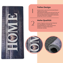 miqna Teppich Moderner Küchenteppich Gel Läufer Grau Weiß Schwarz 60x150 cm